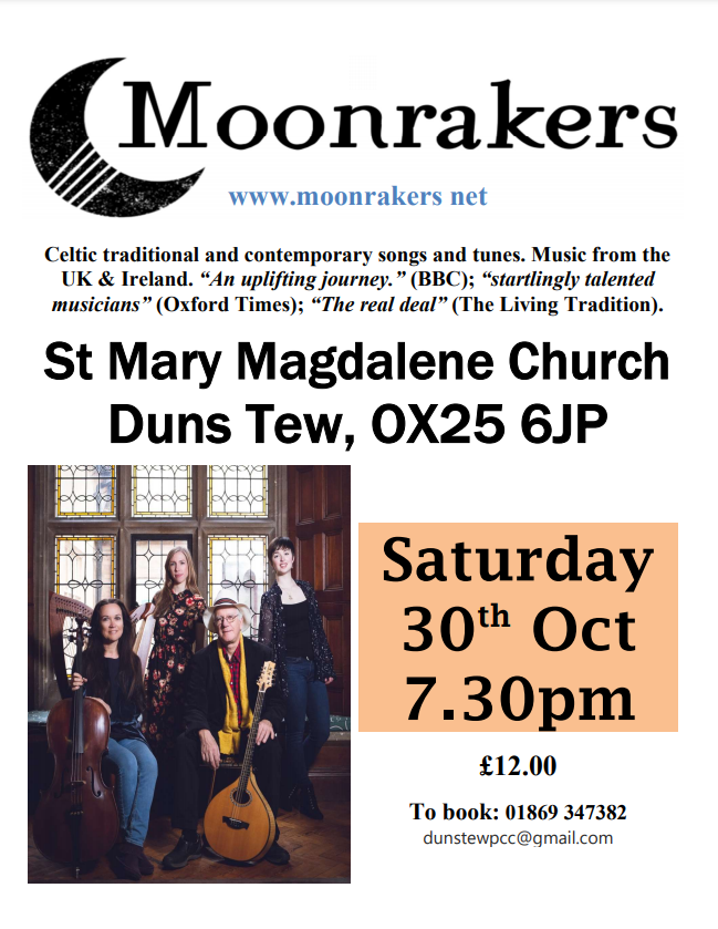 Book now for the next Moonrakers' concert